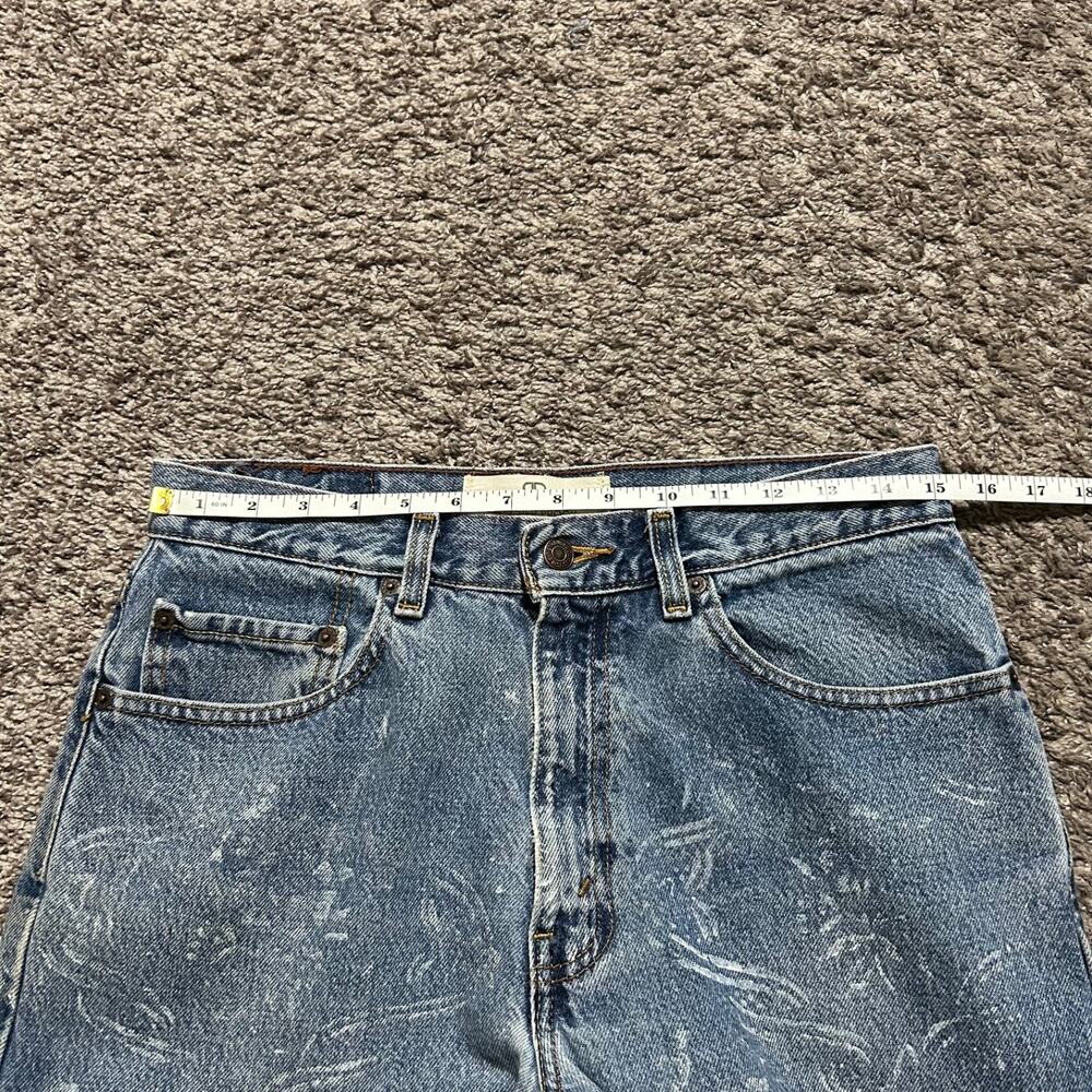 Free People Vintage Levis Jeans Hand Painted Beecher Proch Faded Blue 30x27 - Picture 6 of 14